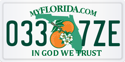 FL license plate 0337ZE