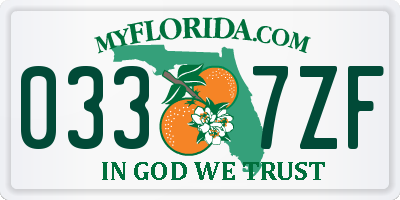 FL license plate 0337ZF