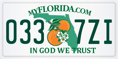 FL license plate 0337ZI