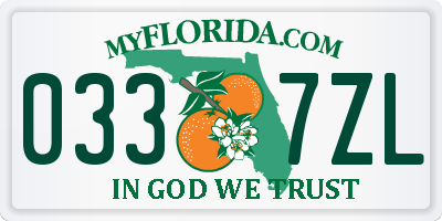 FL license plate 0337ZL