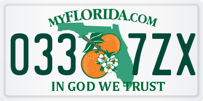 FL license plate 0337ZX