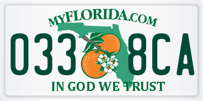 FL license plate 0338CA