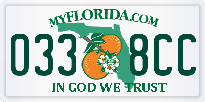 FL license plate 0338CC
