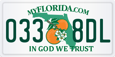 FL license plate 0338DL