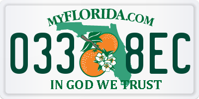 FL license plate 0338EC