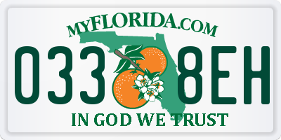 FL license plate 0338EH