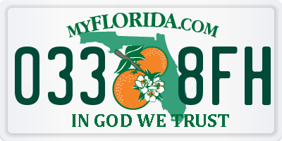 FL license plate 0338FH