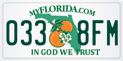 FL license plate 0338FM