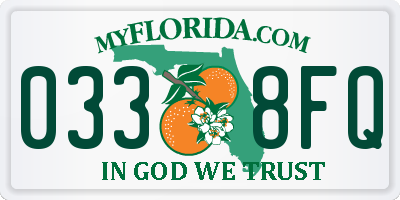 FL license plate 0338FQ