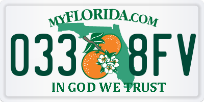 FL license plate 0338FV