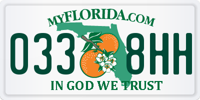 FL license plate 0338HH