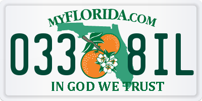FL license plate 0338IL