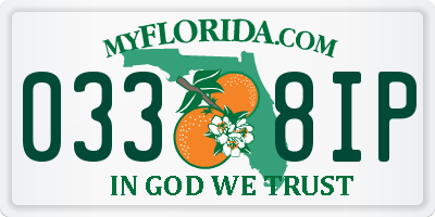 FL license plate 0338IP