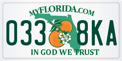 FL license plate 0338KA