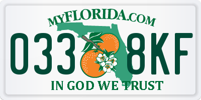FL license plate 0338KF