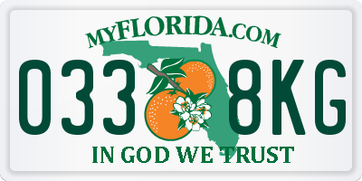FL license plate 0338KG