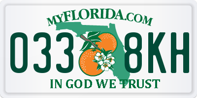 FL license plate 0338KH