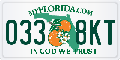 FL license plate 0338KT