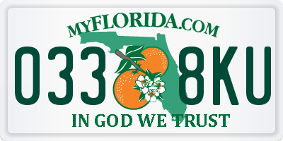 FL license plate 0338KU