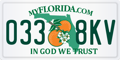 FL license plate 0338KV