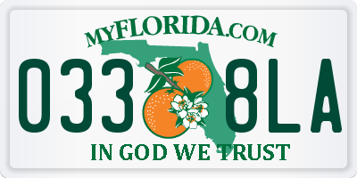 FL license plate 0338LA