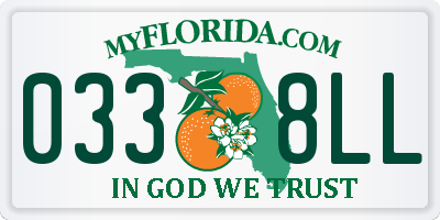 FL license plate 0338LL