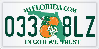 FL license plate 0338LZ
