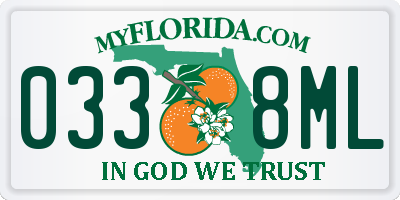 FL license plate 0338ML