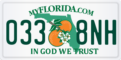 FL license plate 0338NH