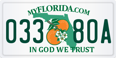 FL license plate 0338OA
