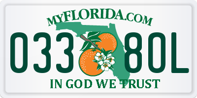 FL license plate 0338OL