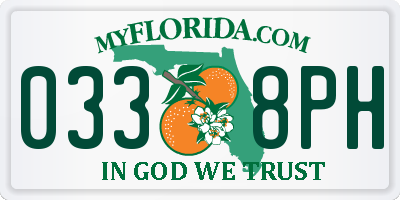 FL license plate 0338PH