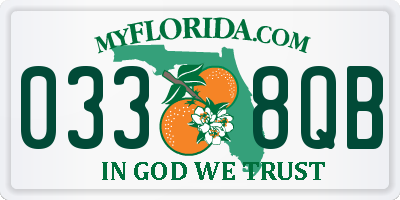 FL license plate 0338QB