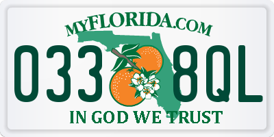 FL license plate 0338QL