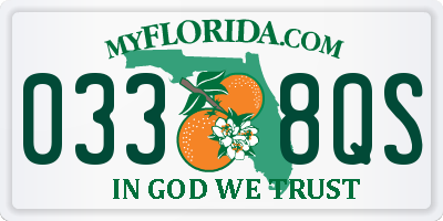 FL license plate 0338QS