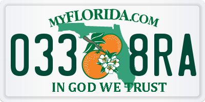 FL license plate 0338RA