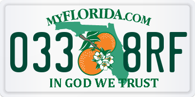 FL license plate 0338RF