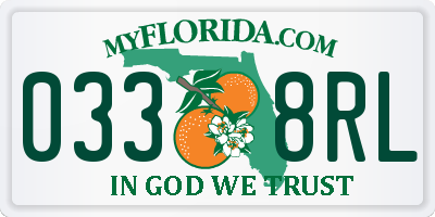FL license plate 0338RL
