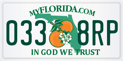 FL license plate 0338RP