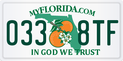 FL license plate 0338TF
