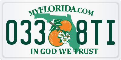 FL license plate 0338TI