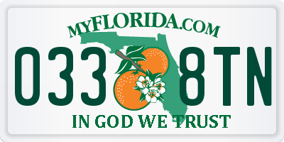 FL license plate 0338TN
