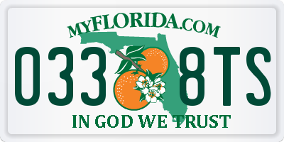 FL license plate 0338TS
