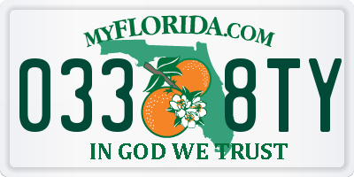 FL license plate 0338TY