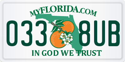 FL license plate 0338UB
