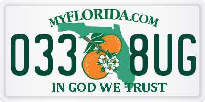 FL license plate 0338UG