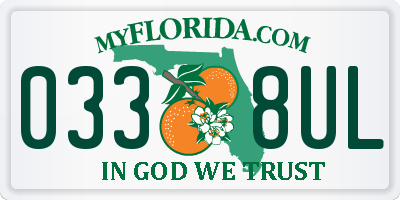 FL license plate 0338UL