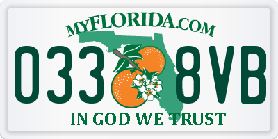 FL license plate 0338VB