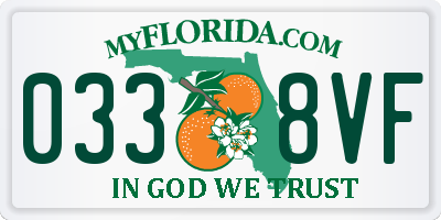 FL license plate 0338VF