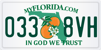 FL license plate 0338VH